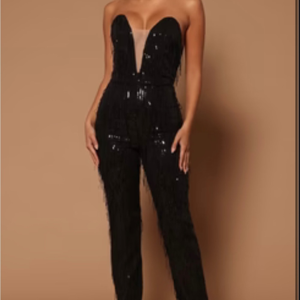 Fashion Nova Luxe- Sequin Jumpsuit